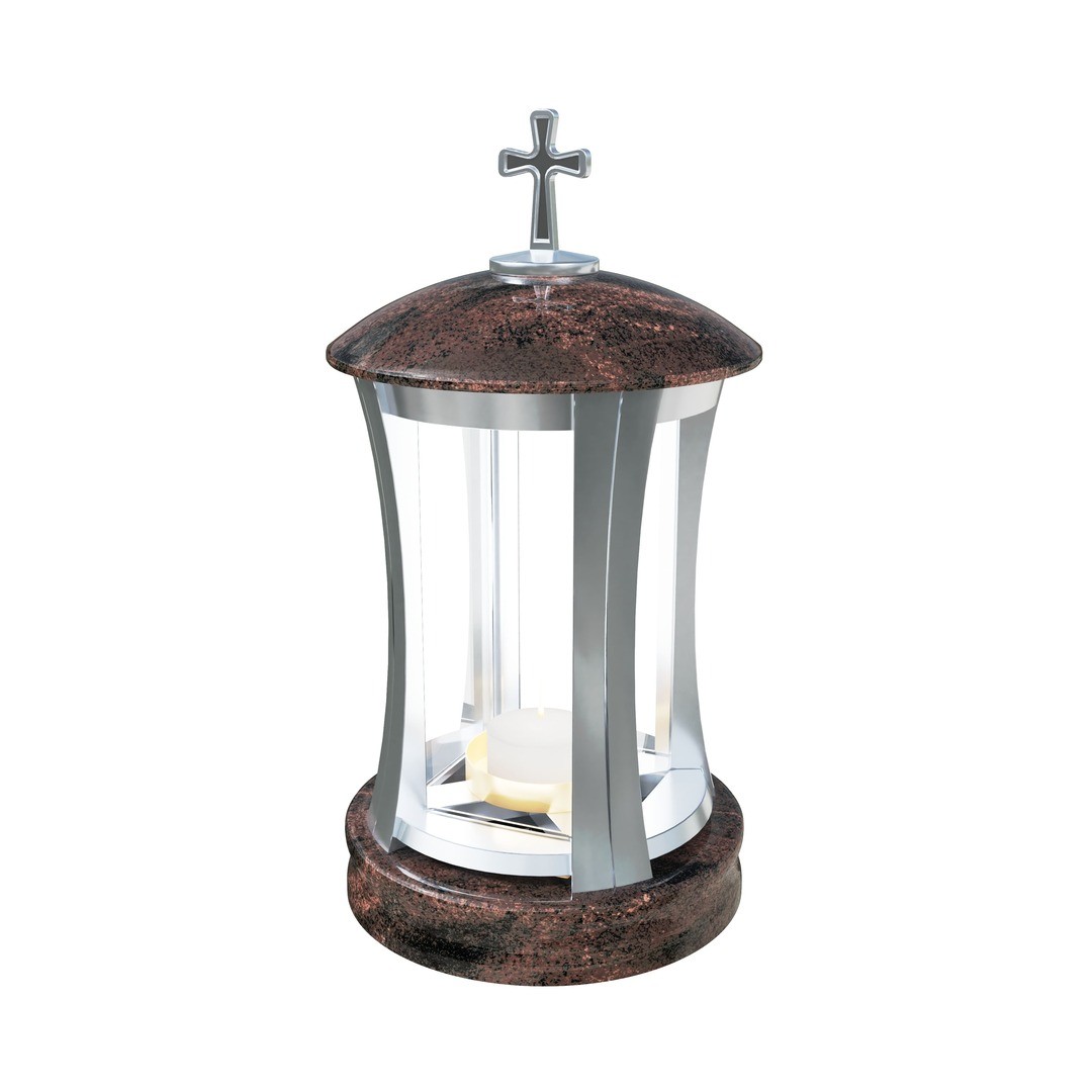 Гранитная лампада круглая LM-2-8