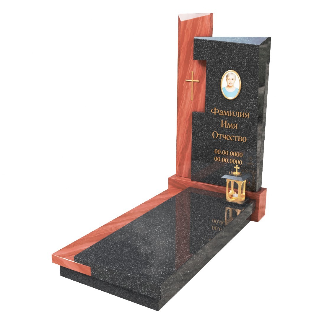 Памятник из малинового кварцита RQ-5