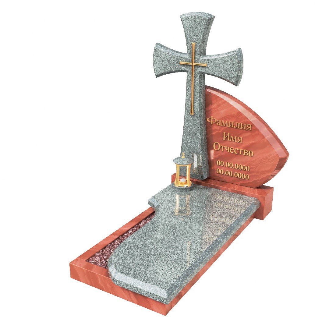 Памятник из малинового кварцита RQ-8
